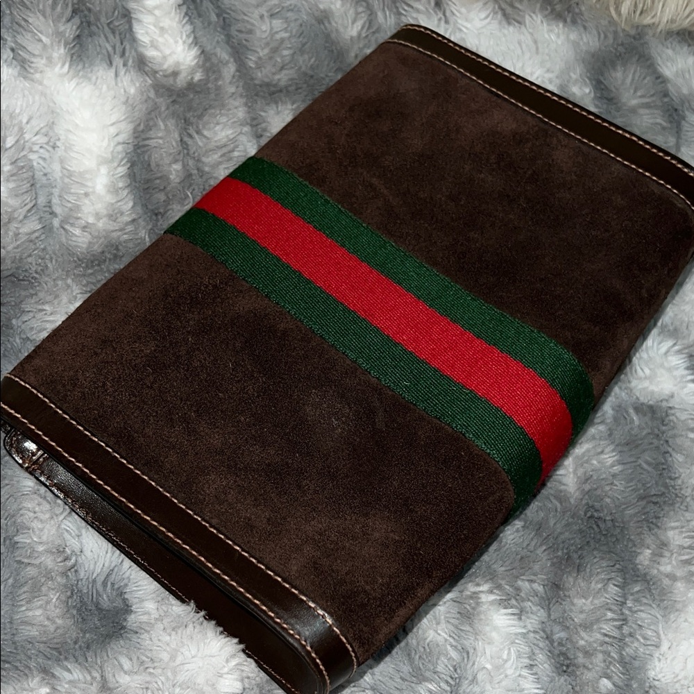 Brown Suede Gucci Ophidia Clutch - Picture 12 of 16